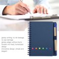 thumbnail image 3 of GFDYREE Journal Book, Glossy Edges Double Coil Notebook Innovative Design Portable Transparent PET Color Stickers for Business Office Stationery (Blue), 3 of 7