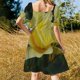 thumbnail image 3 of Vestido de manga corta rosa amarillo limón vestido de verano coreano para mujer vestidos para niñas con mangas largas, 3 of 6