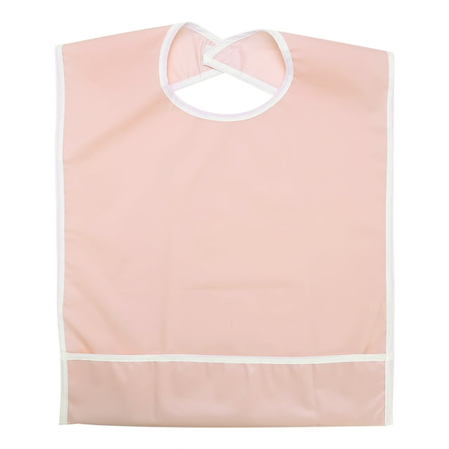 Bavoir pour Adulte, Bavoir Réutilisable Imperméable pour Aîné pour l'Heure des Repas, Protecteur de Vêtements Imperméable avec Attrape-Miettes, Ajustable et Lavable à la Machine