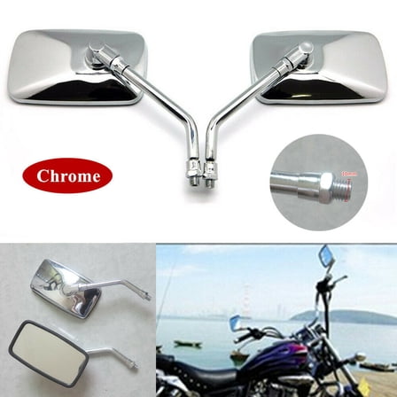 Chrome Rearview Mirrors For Suzuki Intruder VS 700 750 1500 1400 800 Volusia GL