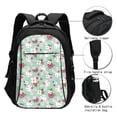 thumbnail image 3 of Salouo Bunny And Rose Pattern Extra Large Travel Laptop,Backpack with USB Charging Port College Backpack Business Work Bag Casual Daypack Fits for Men & Women, 3 of 7