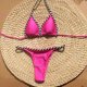 thumbnail image 4 of Traje de baño para mujer, traje de baño de dos piezas con tirantes de cuello y abertura en tres puntos, trajes de baño para mujer, conjuntos de bikini para mujer, trajes de baño de bikini para mujer, 4 of 4