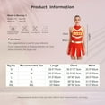 thumbnail image 7 of Sxiwei Women's Cheer Leader Costume Halloween Cheerleading Sleeveless A-line Dress Hot Pink XL, 7 of 7