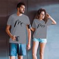 thumbnail image 5 of FASHOFT Couples Tshirt for Men Love Hearts Letter Print Tee Top Valentines Day Matching Shirts for Couple Grey L, 5 of 5