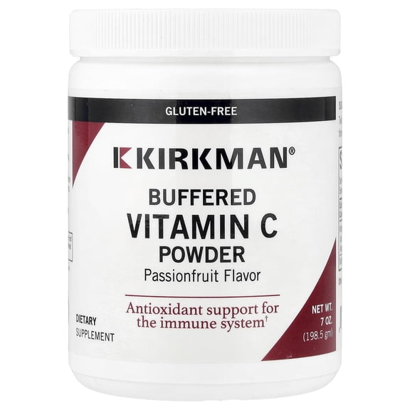 Kirkman Labs Buffered  Vitamin C Powder, Passionfruit, 7 oz (198.5 gm)