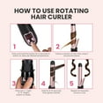 thumbnail image 6 of Automatic Rotating Curling Iron, 1.1-Inch Auto Hair Curler with 4 Temperature Settings & LCD Display, Anti-Scald & Dual Voltage, 6 of 14