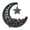 Black, variant on BQBQERT Metal Moon Shaped Serving Tray for Eid Dessert and Pastries Desktop Snacks Holder Table Decoration for Muslims Homes