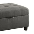 thumbnail image 2 of Grey Storage Ottoman - Upholstered Tufted Footrest with Hidden Compartment for Living Room, Bedroom, 2 of 5