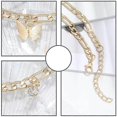 thumbnail image 2 of Simsly Butterfly Crystal Chain Adjustable Butterfly Pendant Necklace Shining Butterfly Chain with Rhinestones (Gold), 2 of 5