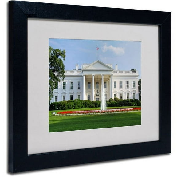 Trademark Fine Art "White House" Matted Framed Art by CATeyes