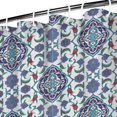 thumbnail image 3 of Blue Floral Ornament Pattern Shower Curtain 36"x72" ,Bathroom Decorative Shower Curtains Set with 12 Hooks,Modern Waterproof Washable Shower Curtain, 3 of 6