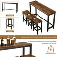 Dining Table Set for 3 People, 4 Piece Bar Table Set, Vintage
