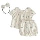 thumbnail image 1 of Baby Short-Sleeved Coverall Summer Gauze Triangle Romper Jumpsuit Girls Tulip Suit Sisters Outfit, 1 of 5