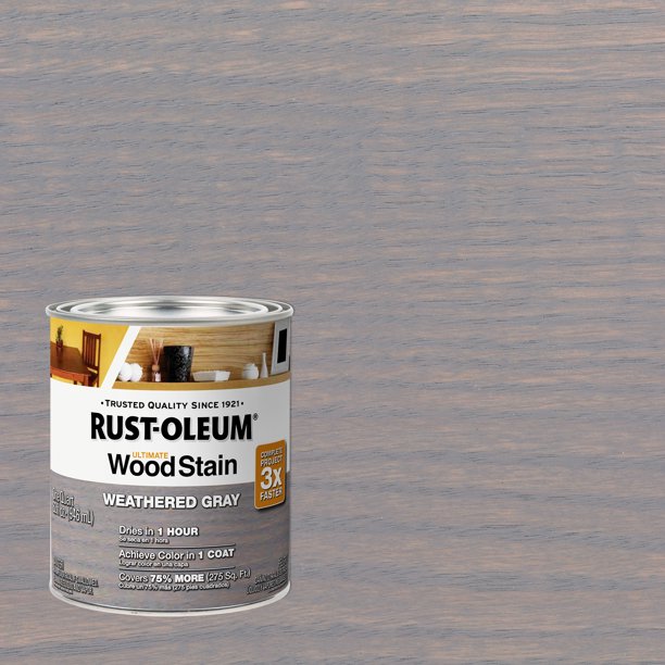RustOleum Weathered Gray Ultimate Wood Stain, Quart