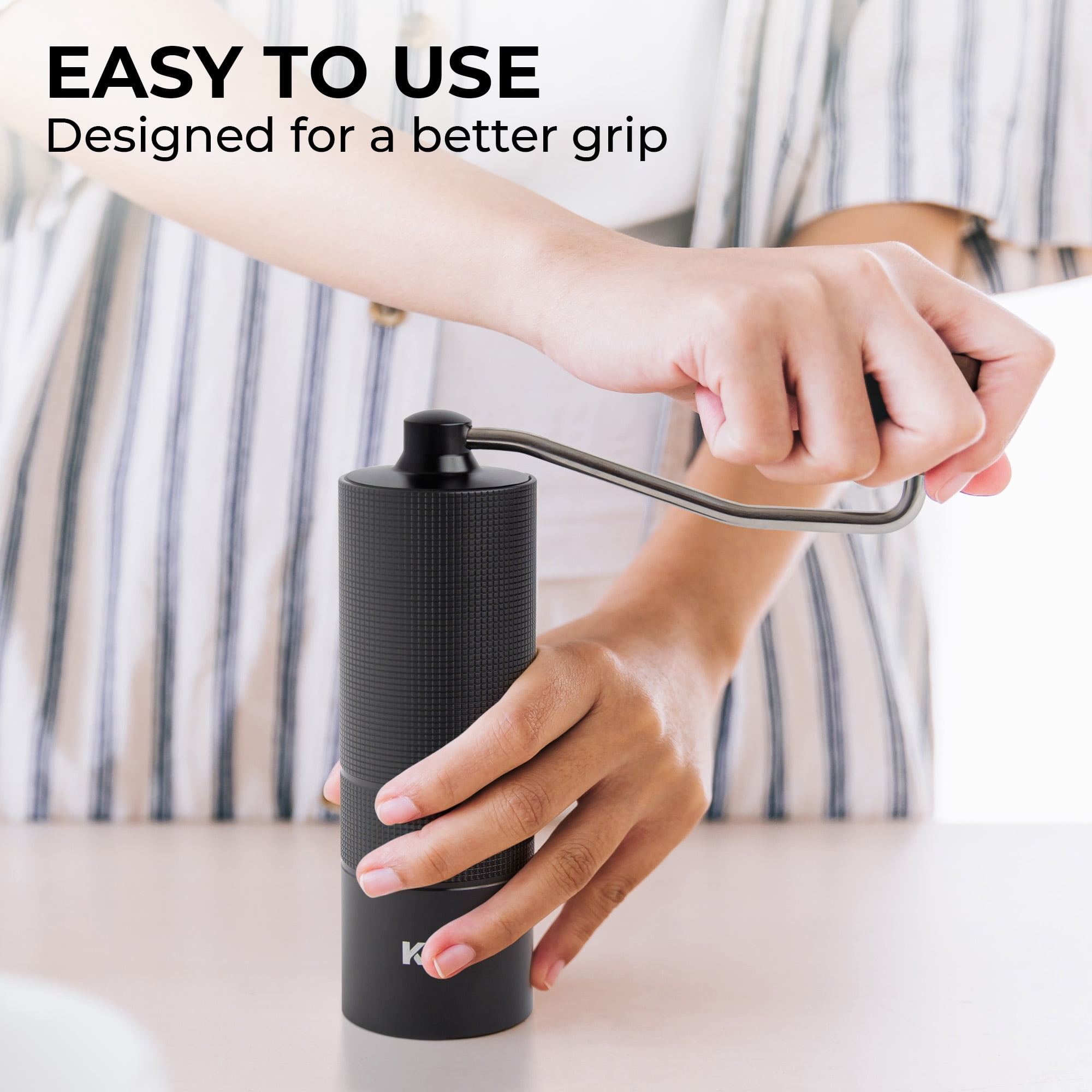 Kaffe - Handheld Manual Coffee Grinder - Black