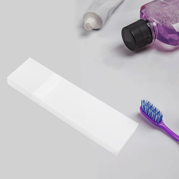 Pawsdot 3pcs Tongue Scraper Holder Plastic White Travel Friendly For Adults