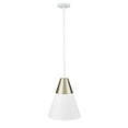 thumbnail image 6 of 9241-MW/MG-Millennium Lighting-Annos - 1 Light Pendant-14.5 Inches Tall and 12 Inches Wide-Matte White/Modern Gold Finish, 6 of 7