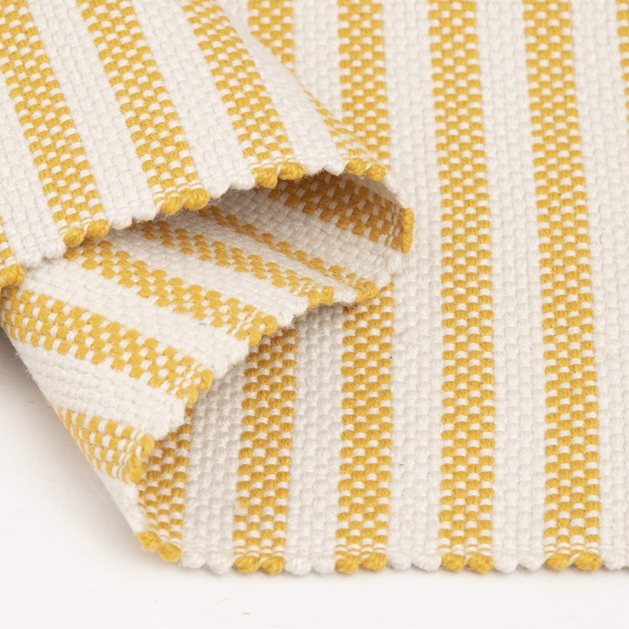 Home Décor Collection 24" x 36" Yellow Stripe Outdoor Layering Rug