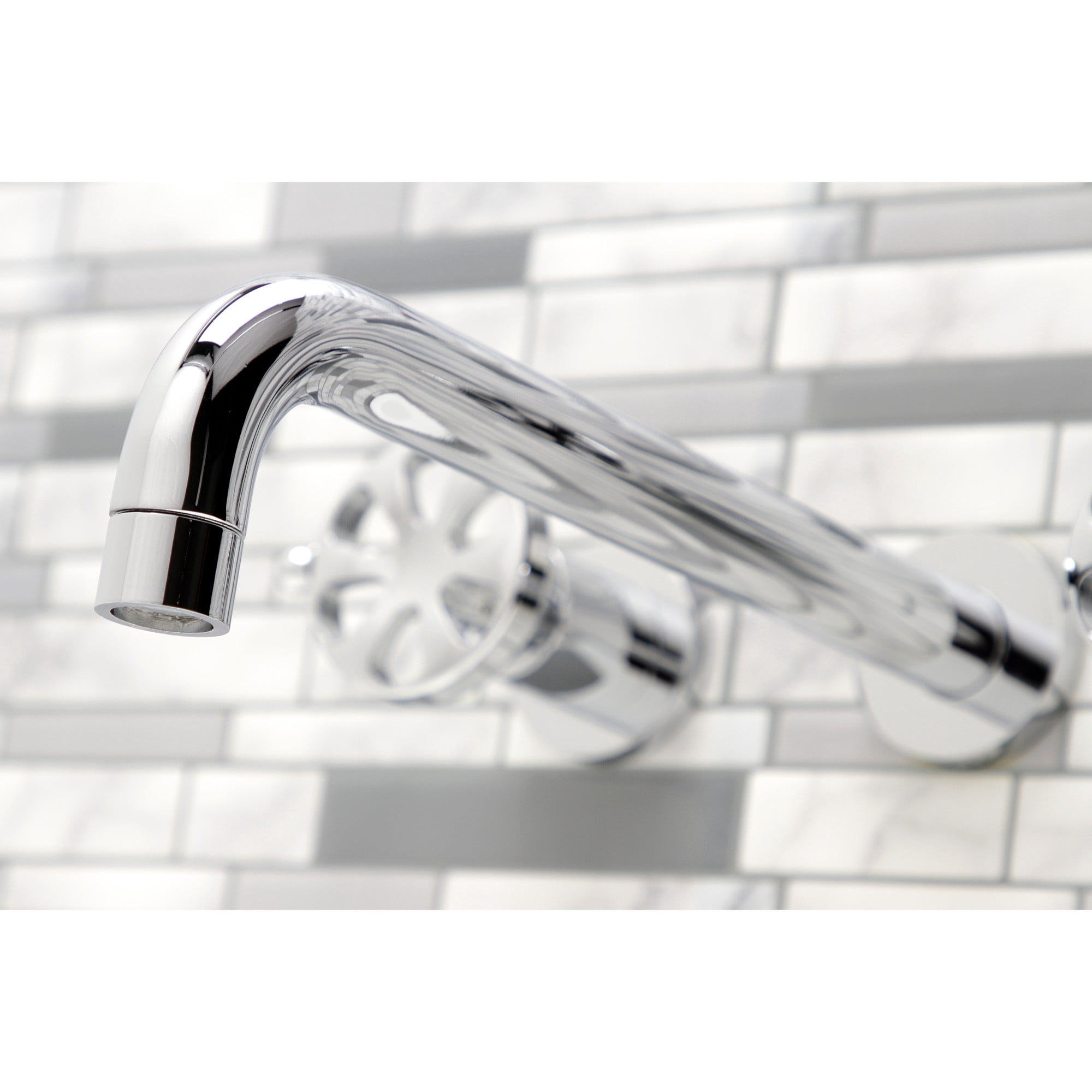 Kingston Brass KS8051RX Belknap Two-Handle 3-Hole Wall Mount Roman Tub Faucet in Polished Chrome