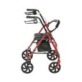 thumbnail image 3 of Drive Medical Durable 4-Wheel Rollator with 7.5" Casters, Red, 3 of 6