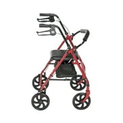 Drive Medical Durable 4-Wheel Rollator with 7.5 Casters, Red