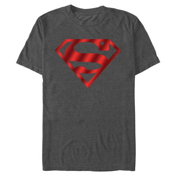 Mens Superman Red Chrome Logo T Shirt