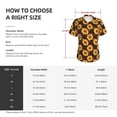 thumbnail image 4 of Vsdgher Chocolate Plaid Sunflower A Women Shirts V Neck Short Sleeve Tops T-Shirt Basic Tees, S to 3XLMedium, 4 of 5