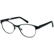 Flower Women's Round Eyeglasses, FLR6012, Jolie, Black, 51-17-135, with Case