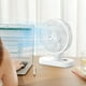 thumbnail image 1 of Ventilador portátil de escritorio USB | Pequeño motor silencioso sin escobillas de 8 pulgadas | Batería integrada | Uso inalámbrico | 3 velocidades con pantalla LED digital | Rotación de 360° |, 1 of 6