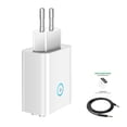 thumbnail image 1 of Receptor Transmisor Cargador USB con AUX RCA Adaptador de audio inalámbrico 5.0 compatible con Bluetooth de salida dual, Enchufe de la UE Inevent EL001066-01B, 1 of 7