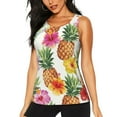 thumbnail image 2 of Haiem Hawaiian Pineappl Workout Tank Tops for Women, Athletic Sports Slim-Fit Tank Tops, Compression Sleeveless Dry Fit Shirts,Athletic Shirt-X-Large, 2 of 9