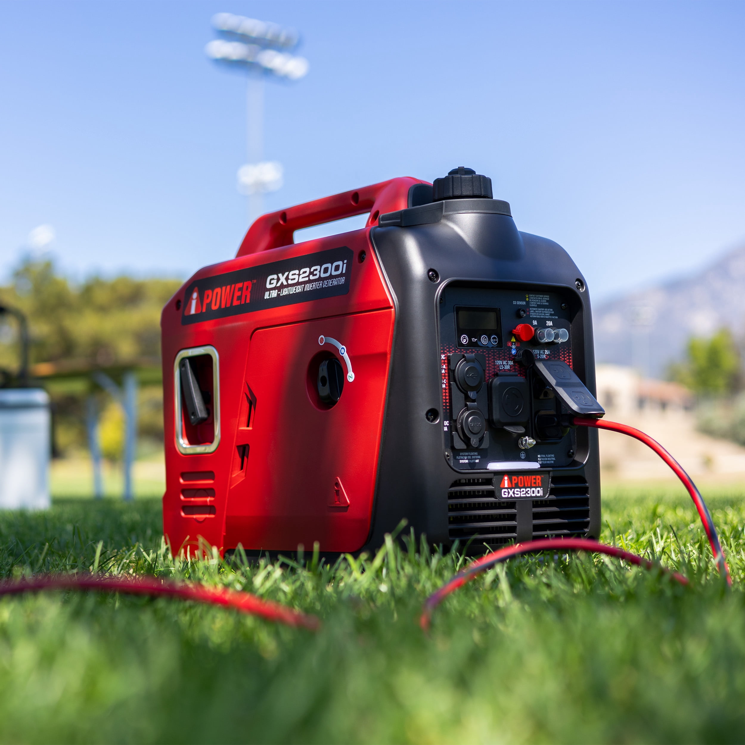 A-iPower 2300-Watt Gasoline Portable Inverter Generator with Recoil Start, 80cc OHV Engine, CO Sensor