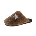 thumbnail image 2 of KEVCHE Womens Fuzzy Slippers , Lightweight Breathable Cozy Fur Lining , Non-Slip House Shoes for Indoor Use (Khaki ), 2 of 5