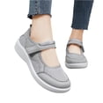 thumbnail image 4 of Commforr Comfy Shoes, Walking Shoes Women, Women's Arch Support Walking Shoes, Breathable Wide Toe Box Nursing Work Shoes for Plantar Fasciitis, Comfortable Non Slip Orthopedic Sneakers, Light Gray, 7, 4 of 6
