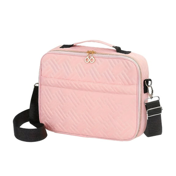 Large Bible Cover Case for Women, Pink Extra-Large Zippered Book Storage Bag, Adjustable Shoulder Strap, Multi-Functional Organizer for Books, Magazines, and Stationery