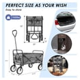 thumbnail image 2 of 36X19'' Collapsible Utility Wagon, One-Pull Foldable Cart, Large 262L Capacity Heavy-Duty Portable Wagon, With Durable Steel Frame, Rubber Wheel, Comfortable Grip, for Groceries, Shopping,Camp, 2 of 7