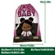 thumbnail image 3 of Bebé Jefe: Niña Africana Bolsa de regalo con cierre de cinta navideño para decoración de Navidad,50cm×80cm., 3 of 6