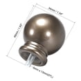 thumbnail image 2 of Unique Bargains Curtain Rod Finials Plastic End,Fit For 15.8mm Diameter (Max.) Rod，Total Size 49mm x 34mm Light Brown 6pcs, 2 of 4