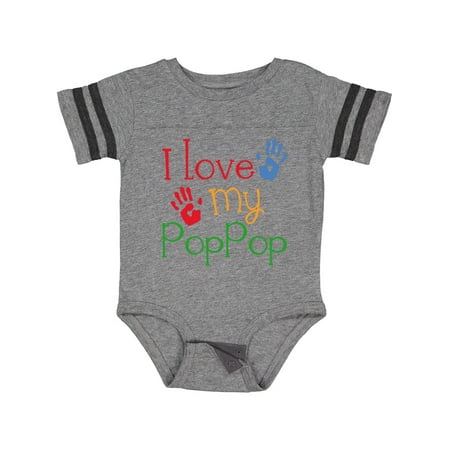 

Inktastic PopPop Grandkids Handprints Gift Baby Boy or Baby Girl Bodysuit