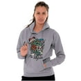 thumbnail image 3 of No Regrets Skull Snake Rose Tattoo Unisex Plus Fleece Graphic Hoodie Brisco Brands 4X, 3 of 5