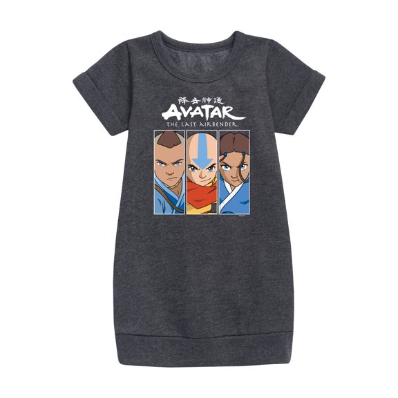 Avatar: The Last Airbender - Sokka Aang Katara - Youth Girls Fleece Dress