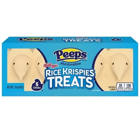 PEEPS, Rice Krispies Treat Flavored Marshmallow Chicks, 5 Count (1.5 Ounces)