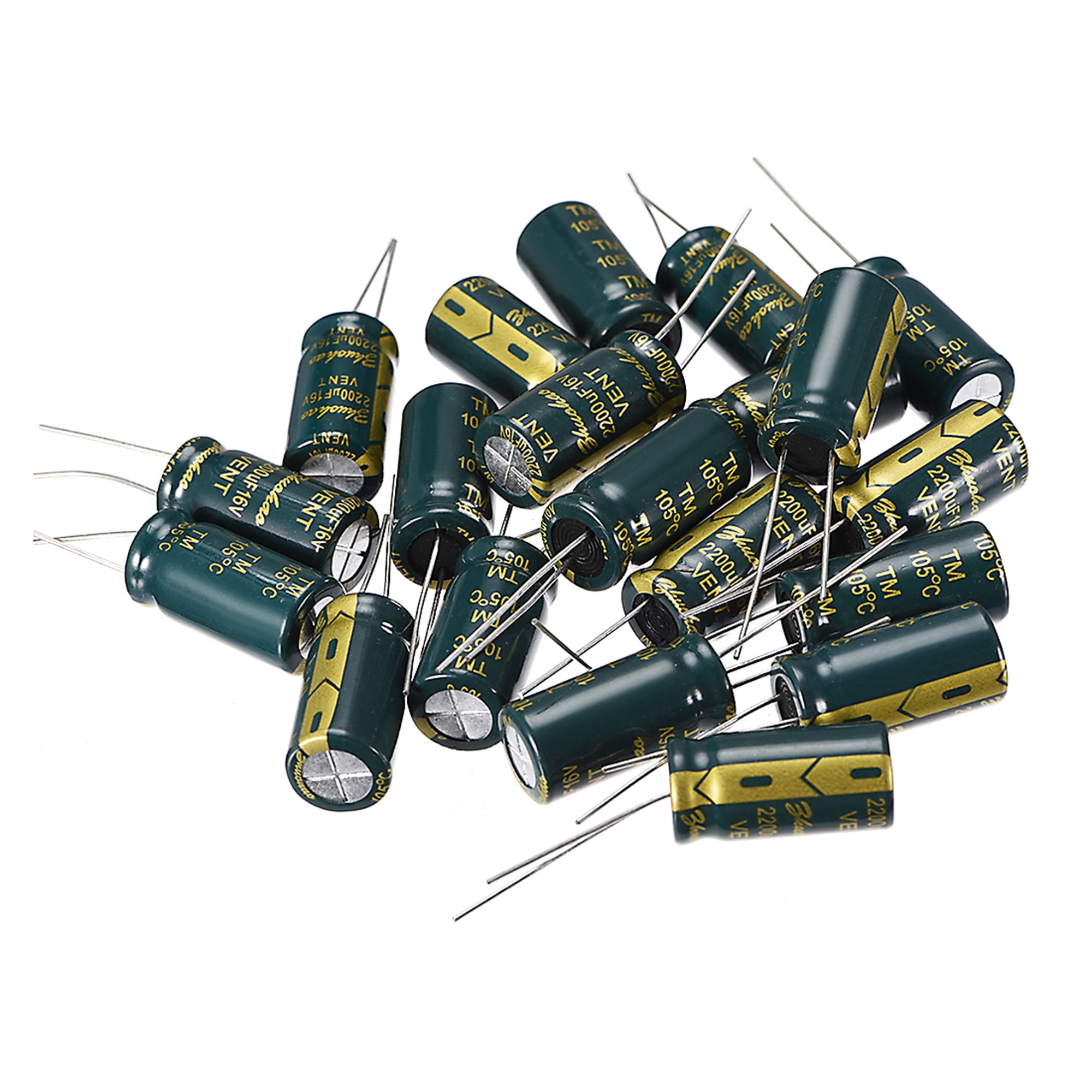 Aluminum Radial Electrolytic Capacitor 2200uF 16V Life 10 x 20 mm 20pcs ...