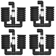 AQUAPAPA Bio Sponge Filter for Betta Fry Aquarium Fish Tank Up to 30 Gal each, Double Sponge Design, 4 -Pack