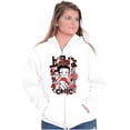 thumbnail image 3 of Kanji Style Betty Boop Classy Chic Zip Hoodie Sweatshirt Women Brisco Brands S, 3 of 5