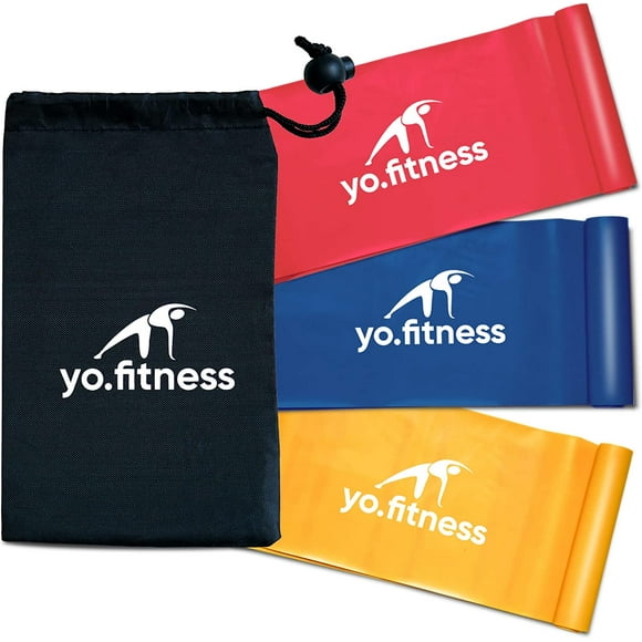 Set de Bandas de Estiramiento yo.fitness Ligas de Extension 1.20 de Largo Ejercicio Yoga Pilates