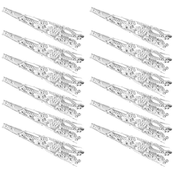 Luxshiny 120Pcs Silver Metal Bead Caps for Jewelry Making DIY Bracelets Necklaces Durable Decoration