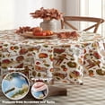 thumbnail image 4 of Fall Country Pumpkin Farm Vinyl Tablecloth, Flannel Backed Thanksgiving Harvest Print, Easy Care Wipe Clean, Oval, 4 of 7