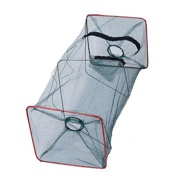 Soidarity Red de malla para pesca de cangrejo, red para langosta, cesta de pesca, red de inmersión portátil plegable, jaula para peces, alambre Type5 NO5