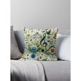 Music Botanical Wildflowers Treble Clef Musical Throw Pillow Cover ...